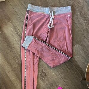 VS Pink - Pink Jogger Pants with Gray Accents